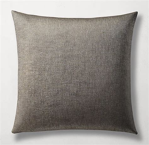 Italian Metallic Basket Weave Pillow Cover 